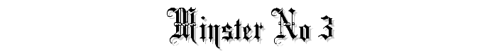 Minster No 3 font